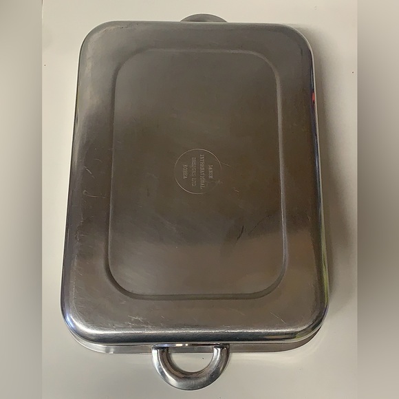 Vtg DANSK INTERNATIONAL Korea Handled Rectangular Stainless Steel Roasting Pan - Picture 9 of 16